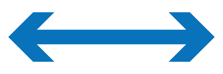 Simple Blue Double Arrow – Minimal Bidirectional Direction Navigation Icon © Crestaro
