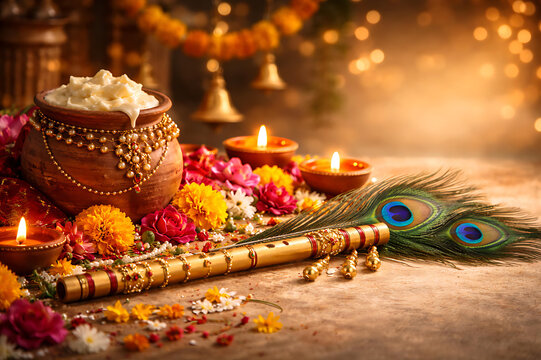 Shri Krishna Janmashtami Dahi Handi Gokulashtami Krishnashtami Krushna Jayanti Ashtami Rohini Kanhaiya Janmotsav Nandotsav celebration vibrant spiritual festivity