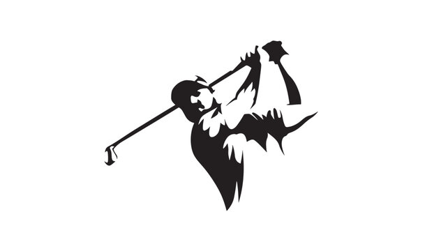 golf player silhouette 