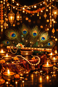 Shri Krishna Janmashtami Dahi Handi Gokulashtami Krishnashtami Krushna Jayanti Ashtami Rohini Kanhaiya Janmotsav Nandotsav celebration vibrant spiritual festivity