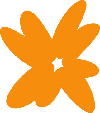 Orange Organic Bloob Flower Vector
