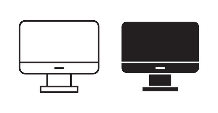 Desktop icon. Vector illustration isolated on white.