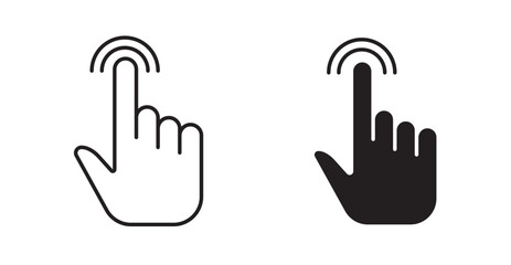 Fototapeta premium finger tap icon. Vector illustration isolated on white.