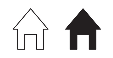 Fototapeta premium Home icon. Vector illustration isolated on white.