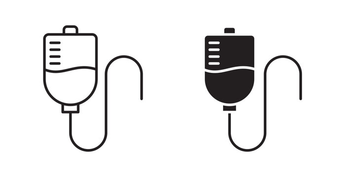 IV bag icon. Vector illustration isolated on white.