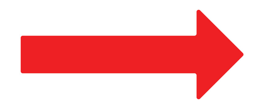 Red Right Arrow Icon Set &ndash; Bold Directional Arrow Symbols in Flat Minimal Style for Navigation, UI, App, Web Interface and Forward Direction Concept