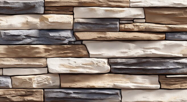 A continuous texture of limestone ashlar walls with a neutral beige and gray color scheme
