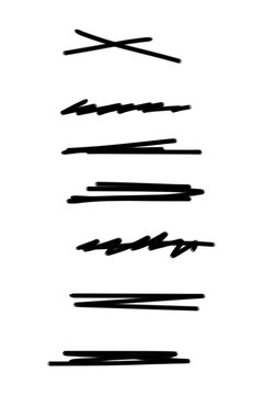 Hand Drawn Black Scribble Lines Set &ndash; Marker Underlines and Sketch Strokes Collection PNG file 