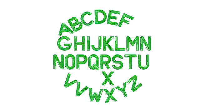 Green Alphabet Letters