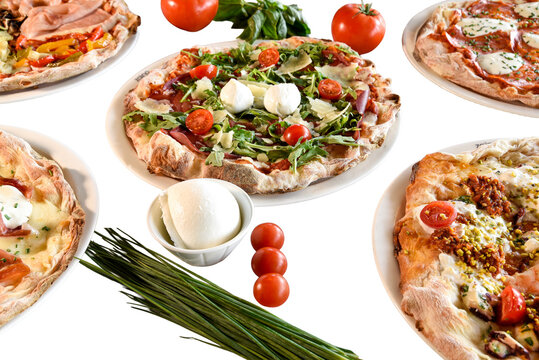 Pizza presentation isol&eacute;