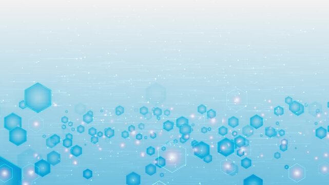 Futuristic hexagon mesh Innovation Progress in Digital Hexagonal wall moving waves presentations, news, online media. hexagons. Network, connections technology medical innovation hex event game