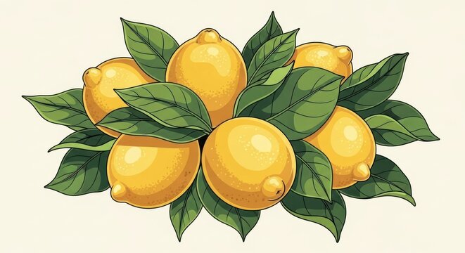 Fresh yellow citrus fruits harvested from a lush garden tree display vibrant energy and natural vitality representing healthy snacks and organic farming methods for culinary kitchen food