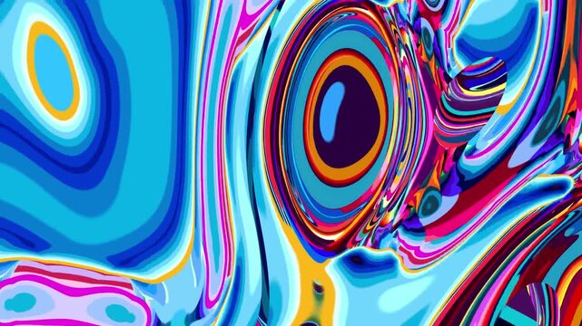 Vibrant abstract swirl pattern with bold colorful waves