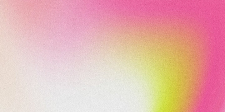 Soft abstract gradient background with grainy noise texture, featuring pink, yellow, and white hues. Ideal for digital design, banners, and modern projects needing a gentle, vibrant backdrop.