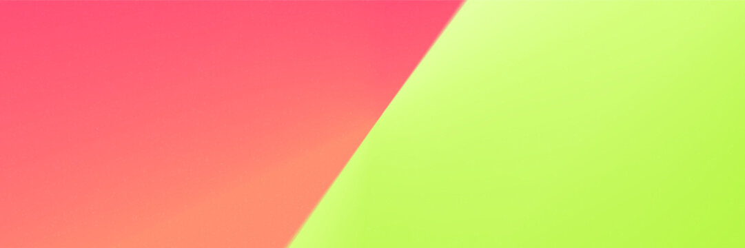 Diagonal split red and yellow green bg with grain pattern texture for minimalist design. Abstract contrast paper. Vector illustration with gradient mesh and overlay effect