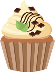 Cupcake With Frosting And Topping Cartoon © Pavlo Syvak