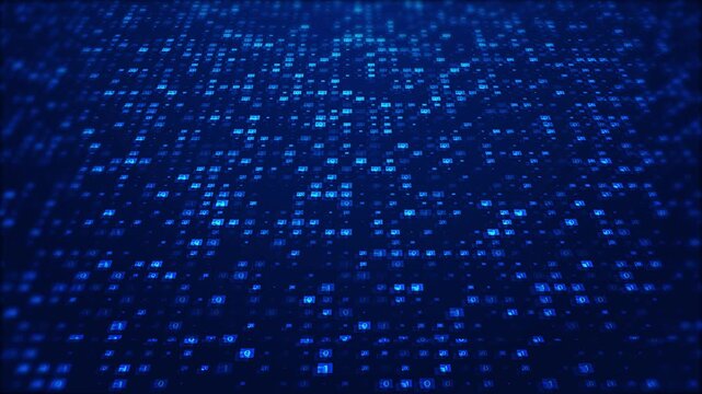 Futuristic digital motion abstract matrix cyber environment big data analytic Digital data transfer background light data particle. matrix particles light abstract background. graphics technology