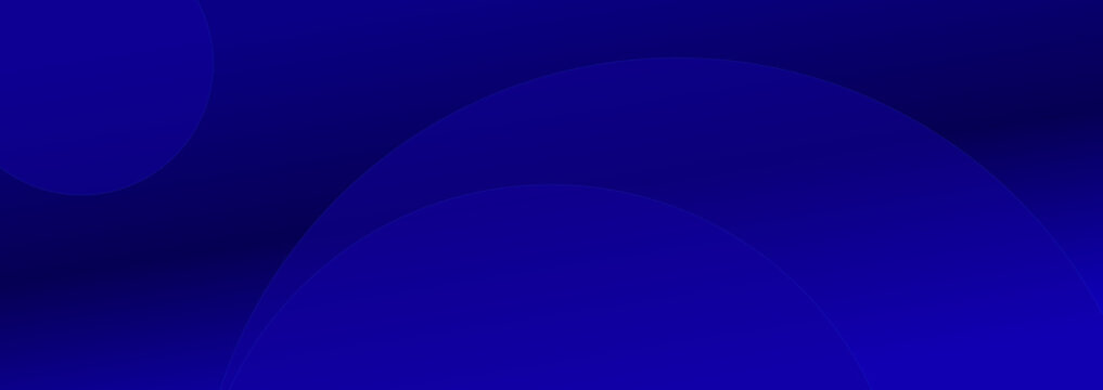 Abstract dark blue wavy background with geometric circles and smooth gradients for professional corporate banners