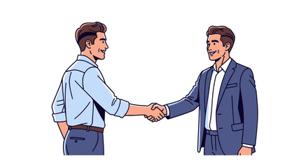 Fototapeta premium Two Businessmen Shaking Hands Firmly Together.