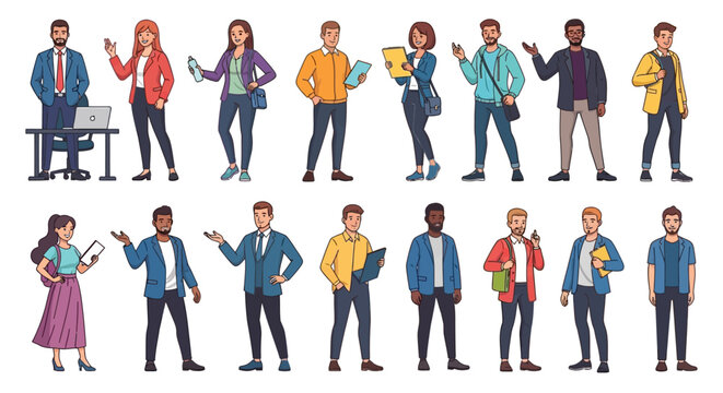 Diverse group of young business professionals.