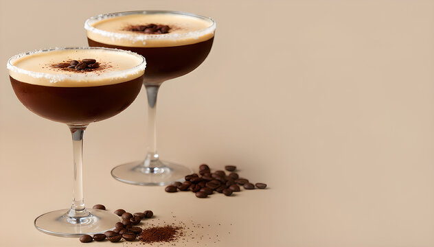 Professional coffee cocktail photography for bar menu