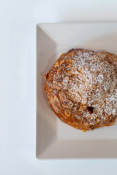 Almond Croissants with Powdered Sugar