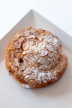 Almond Croissants with Powdered Sugar