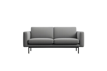 Fototapeta premium Modern gray sofa furniture isolated on transparent background