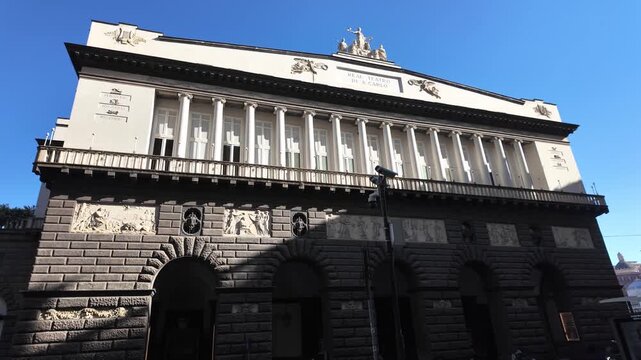 Real Teatro di San Carlo Royal Theatre Exterior in Naples City, Italy