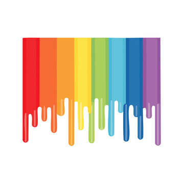 Rainbow paint dripping effect