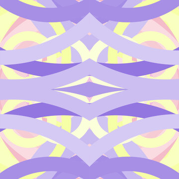 Rainbow mystic pastel kaleidoscope ornamental pattern in acid yellow, blush, magenta rose, iris