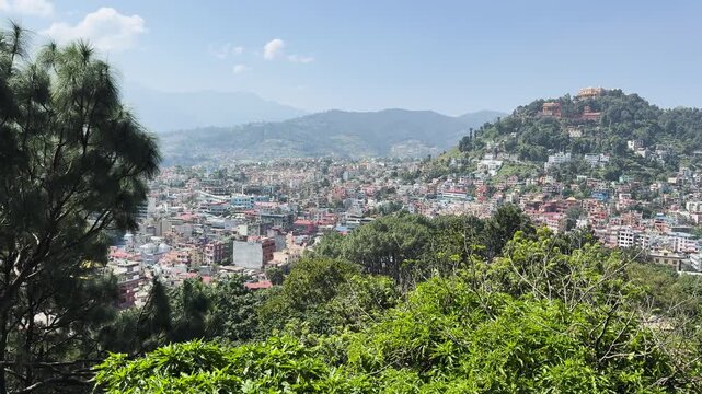 Panoramic View of Kathmandu City from a Hilltop, Nepal