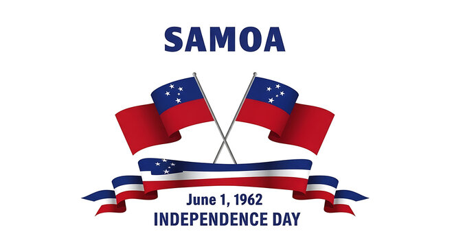 Samoa flag icon with crossed flags