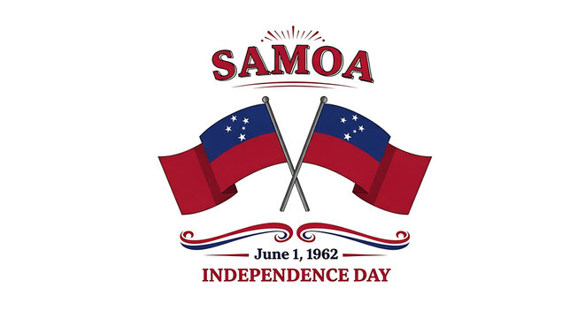 Samoa independence day flag icon
