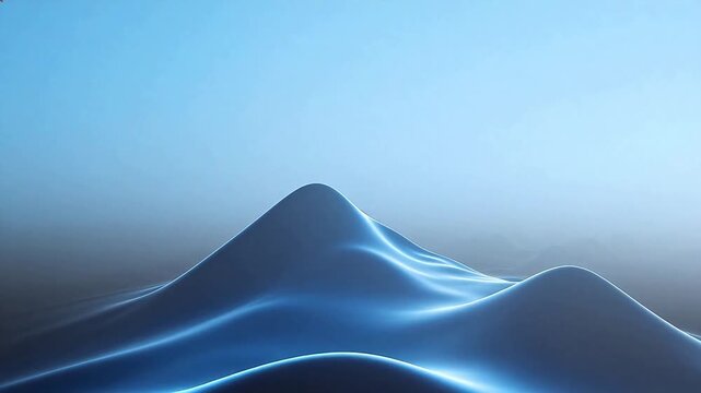 Abstract blue mountain landscape