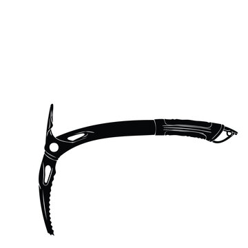 Silhouette ice axe for climbing and mountaineering sports.