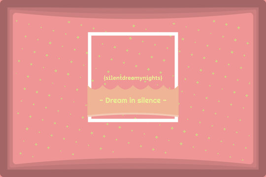 SILENT DREAMY NIGHTS citrus sorbet fade typography none, sunburst fan, outlined text frame, scalloped strip, varied cross texture, multi stroke border with lime gold, honey sand, peach clay, soft cora