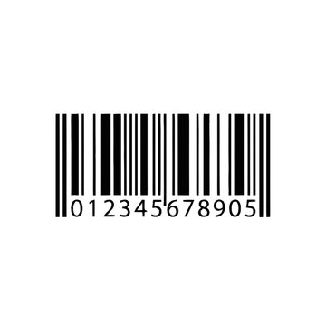 Barcode with numbers and lines.