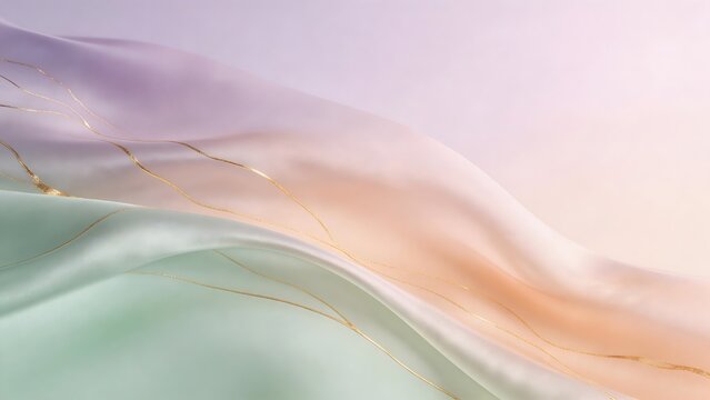 Soft flowing fabric with golden lines