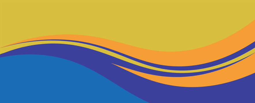 Vibrant wavy lines dance across the sunny abstract background