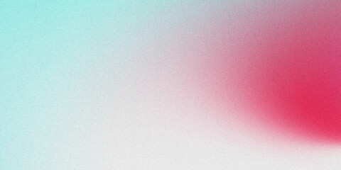 Soft grainy gradient background, smooth transition from mint cyan to deep pink with a neutral white center, and subtle noise texture.  © yun visual