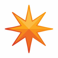 Obraz premium Orange Starburst Icon