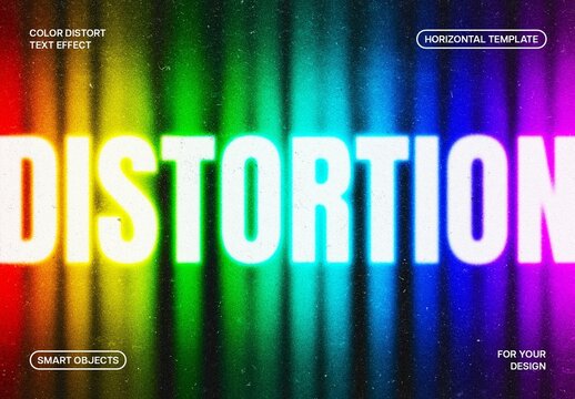 Color Smudge Text Effect &ndash; Distortion Typography for Logo, Poster & Branding (PSD)