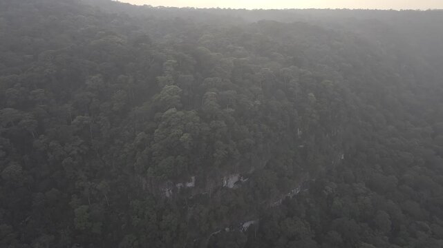 "Bualapa town, Xe Bang Fai Cave, Xieng lue Waterfall within Hin Namno National Park, together with Phong Nha-Ke Bang, are recognized as World Natural Heritage sites." 4k footage