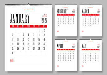 Calendar Template 2027