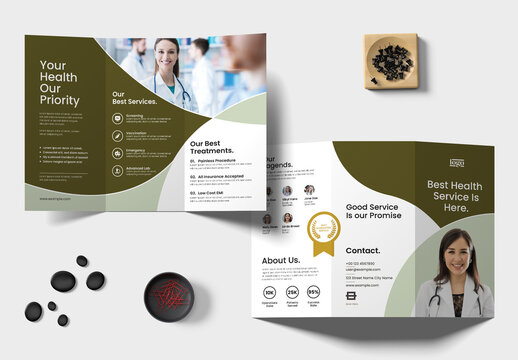 Healthcare Trifold Brochure Template