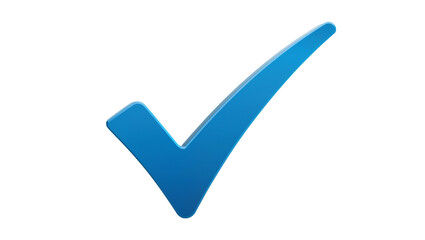 Bright blue checkmark symbol with angled shaft and rounded tip © Ryan