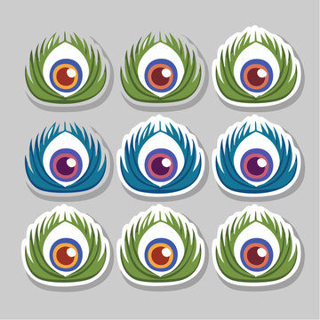 Peacock Feather Eye Pattern