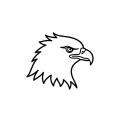 Fototapeta premium Eagle Head Silhouette Vector Art