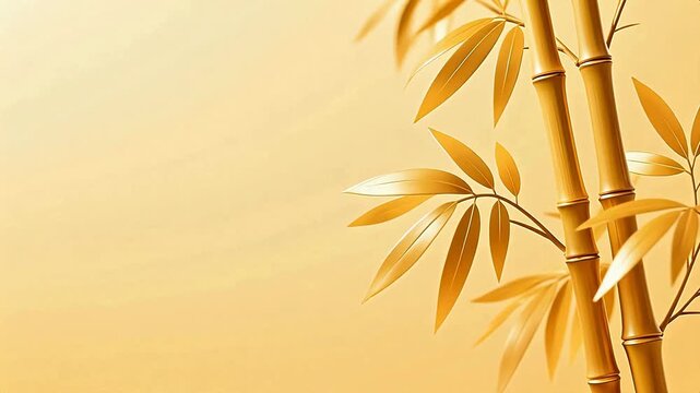 Close-up of bamboo stalk and leaves